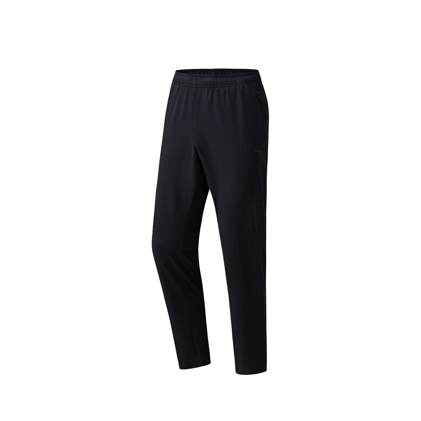 Anta Racing Running Series Woven Sports Long Pants Men bottoms Basic-Black 152615501-1 S