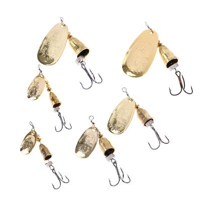 Spinner Rotante a Lama Esche Metalliche Ottone Artificiale Cucchiaino Esche Attrezzatura da Pesca