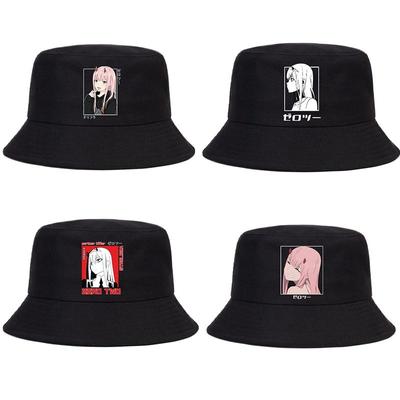 Darling In The Franxx Summer Hat Women Unisex Panama Bucket Cap The Design Flat Visor Zero Two Bucket Hat Fisherman Hat
