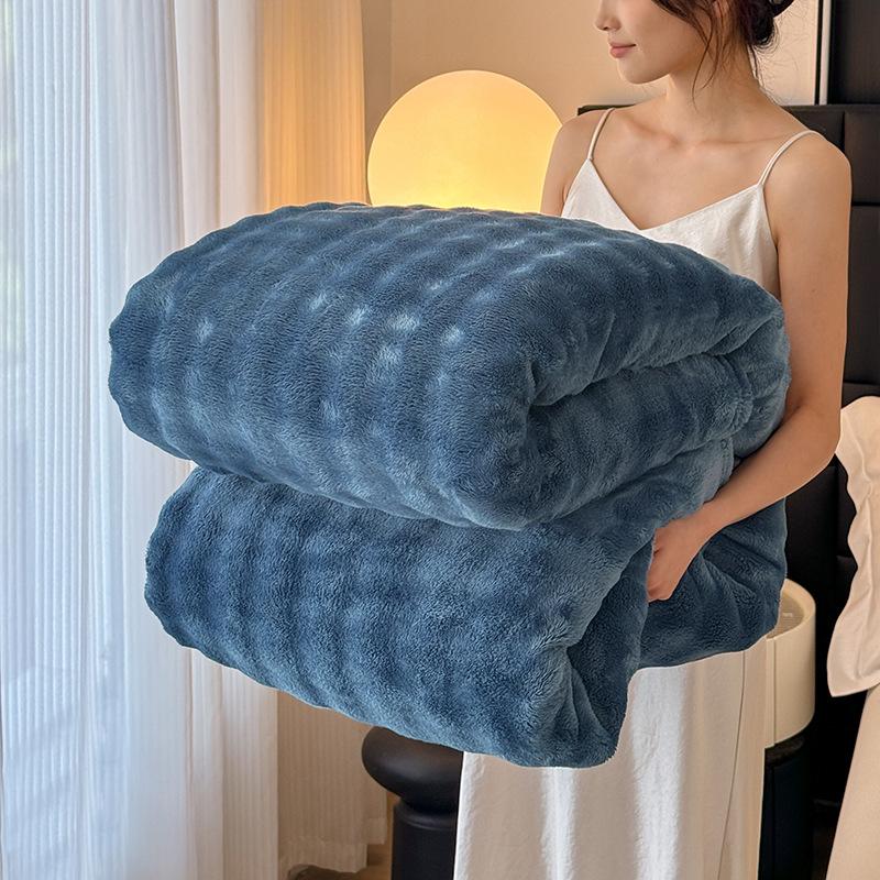 Bubble Velvet Blanket, Thickened Flannel, Coral Velvet Blanket, Office Nap Blanket, Single Air Conditioning Blanket
