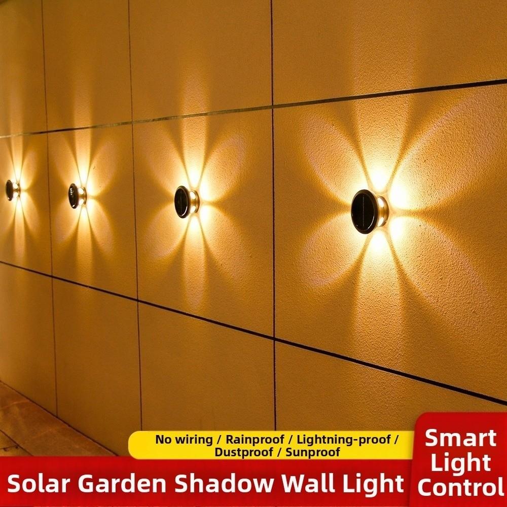 LED Light Outdoor Wall Light Waterproof Garden Fence Light Ambient Wall Solar Wall Lamp  Balcony