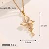Sweet Temperament Butterfly Pendant Clavicle Necklace - Micro-inlaid Color Drip Oil, New Fashion for Women