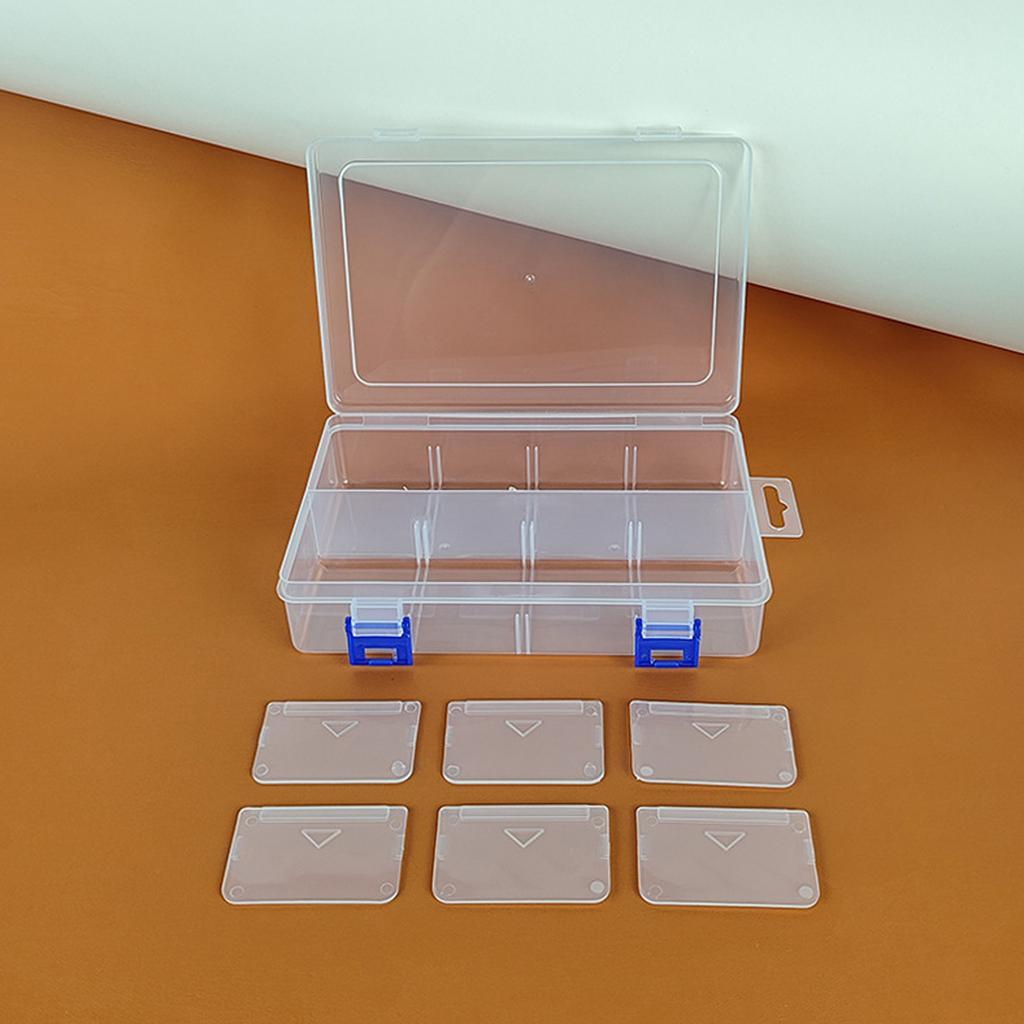 Flexible 8 Grid Storage Container Plastic Storage Case Home Organization Solution Perfect for Organizing Household Items