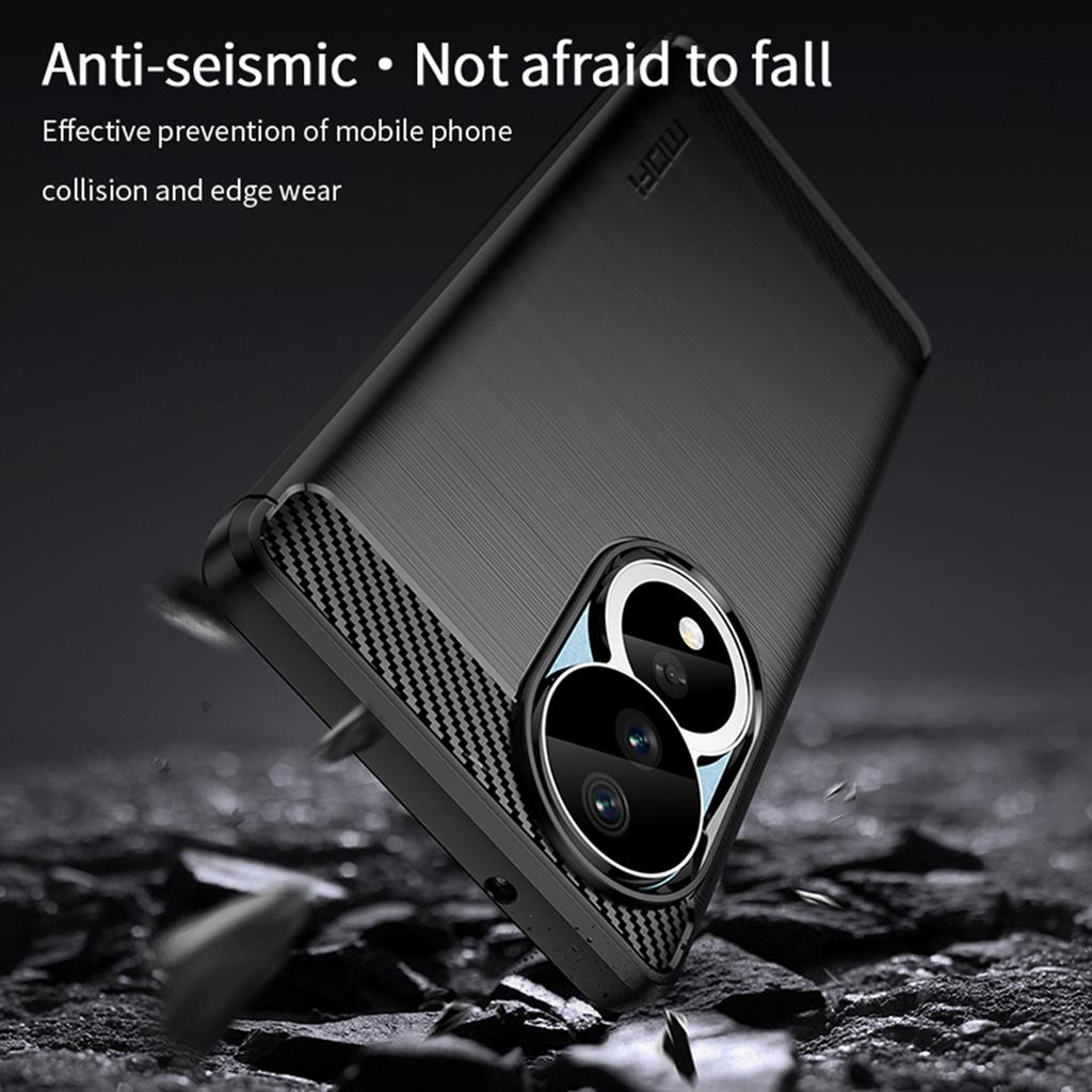 MOFI JK TPU Series-1 for Honor 90 Carbon Fiber Soft TPU Case Anti-scratch Brushed Phone Cover