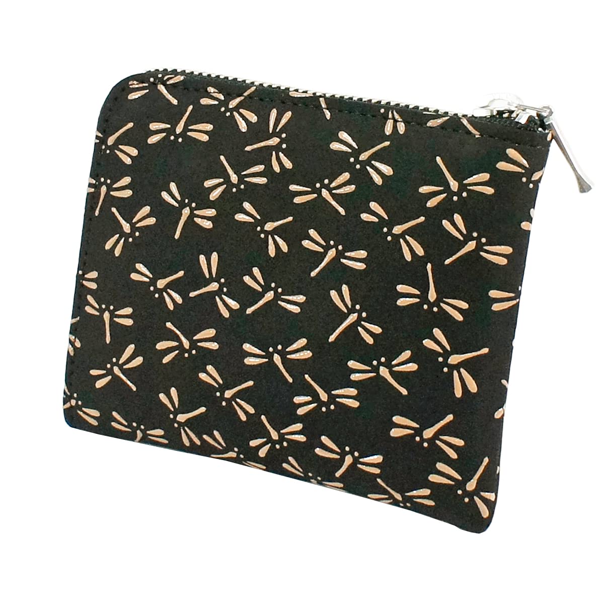

Indenya Inden Coin Purse F Coin Purse 08 Deerskin Black x White Lacquer Dragonfly Pattern 1008-11-008
