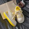 Autumn Women's Chunky Sneakers Breathable Mesh Casual Shoes Lace-Up Thick Sole Platform Shoes For Daily Wear