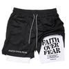 Cross Christian God Bible Pray Faith Jesus Muay Thai Kick Boxing MMA Shorts Men Women Unisex Double Layer Quick Dry Training Sport Gym Fitness Workout
