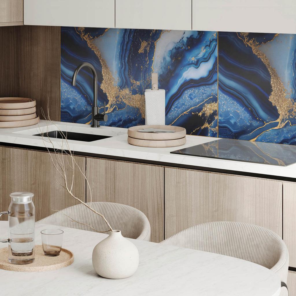 Naklejany Panel Pcv Z Motywem Idealny Do Przedpokoju 100X50 Cm Abstrakcyjny Wzór Falisty