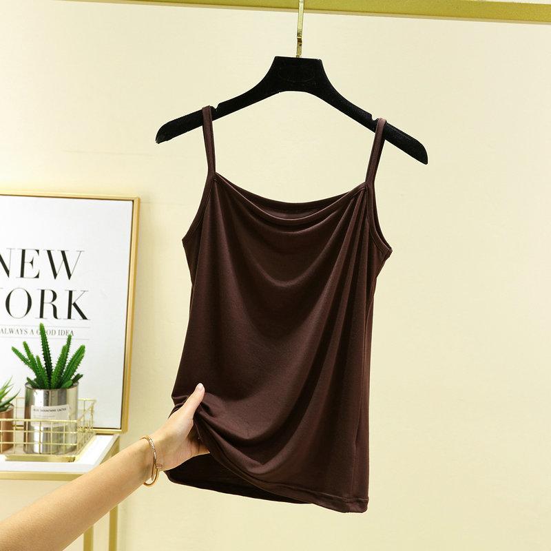 Modal Suspender Vest Women's Short Slim-fitting and Thin Large-size Top, Spring and Summer Inner Matching Student Black Bottoming Shirt