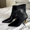 Fashion Ankle Boots for Women Pointed Toe Fashion Heeled Shoes Winter Designer Chelsea Boots 2025 New Dress Luxury Botas De Mujer Shoes