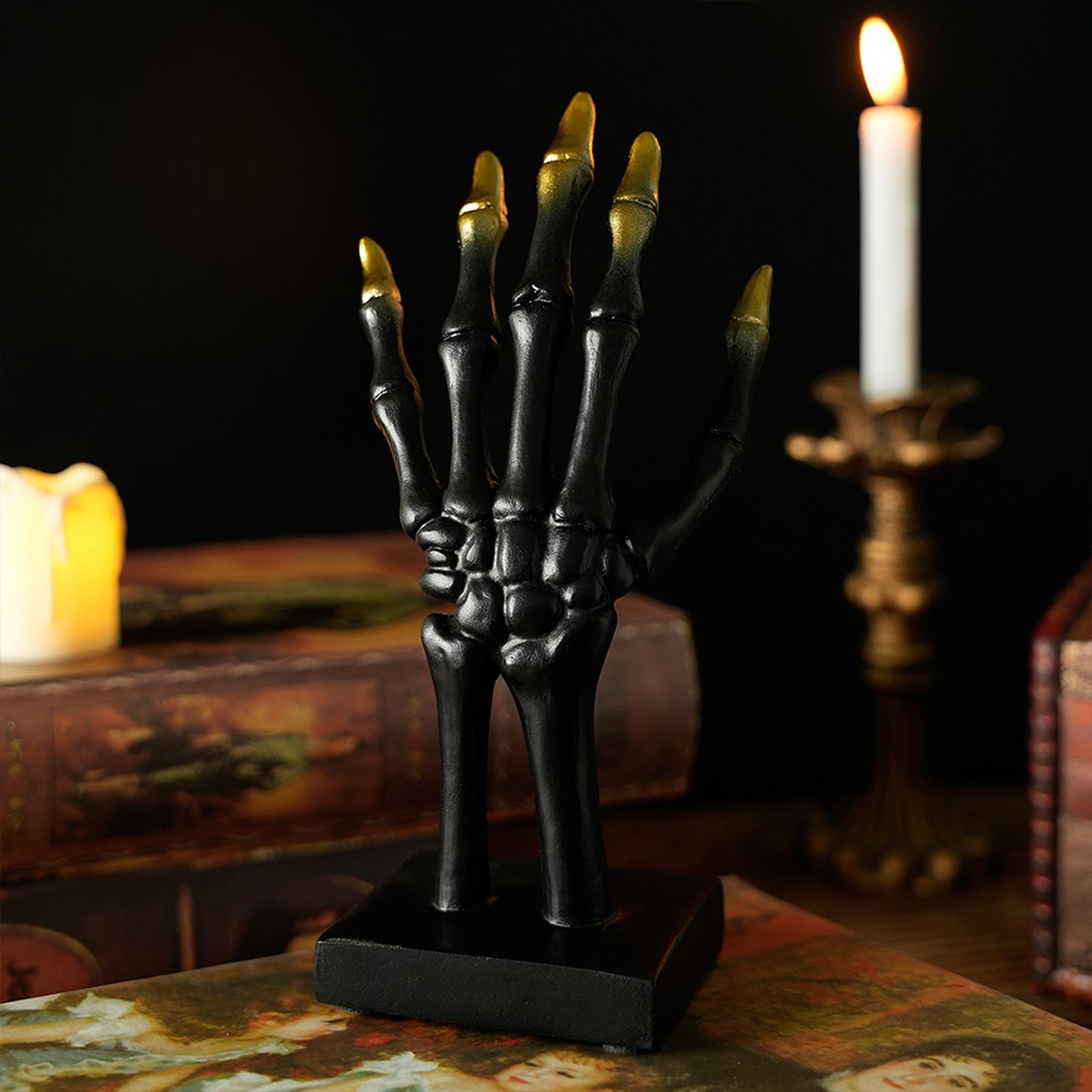 

Haunted Halloween Hand Sculpture 9.5x8x19cm Realistic Bone Texture Photo Props Creepy Desktop