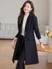 Women's High-End Two-Button Wool Tweed Suit Coat - Autumn/Winter 2024 Professional Trench Outerwear.