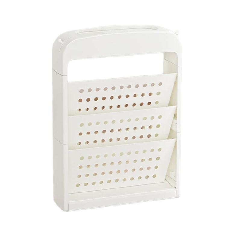 Элегантная тележка-книжный шкаф с универсальными колесами, многоярусные органайзеры для хранения для эффективного использования пространства белый