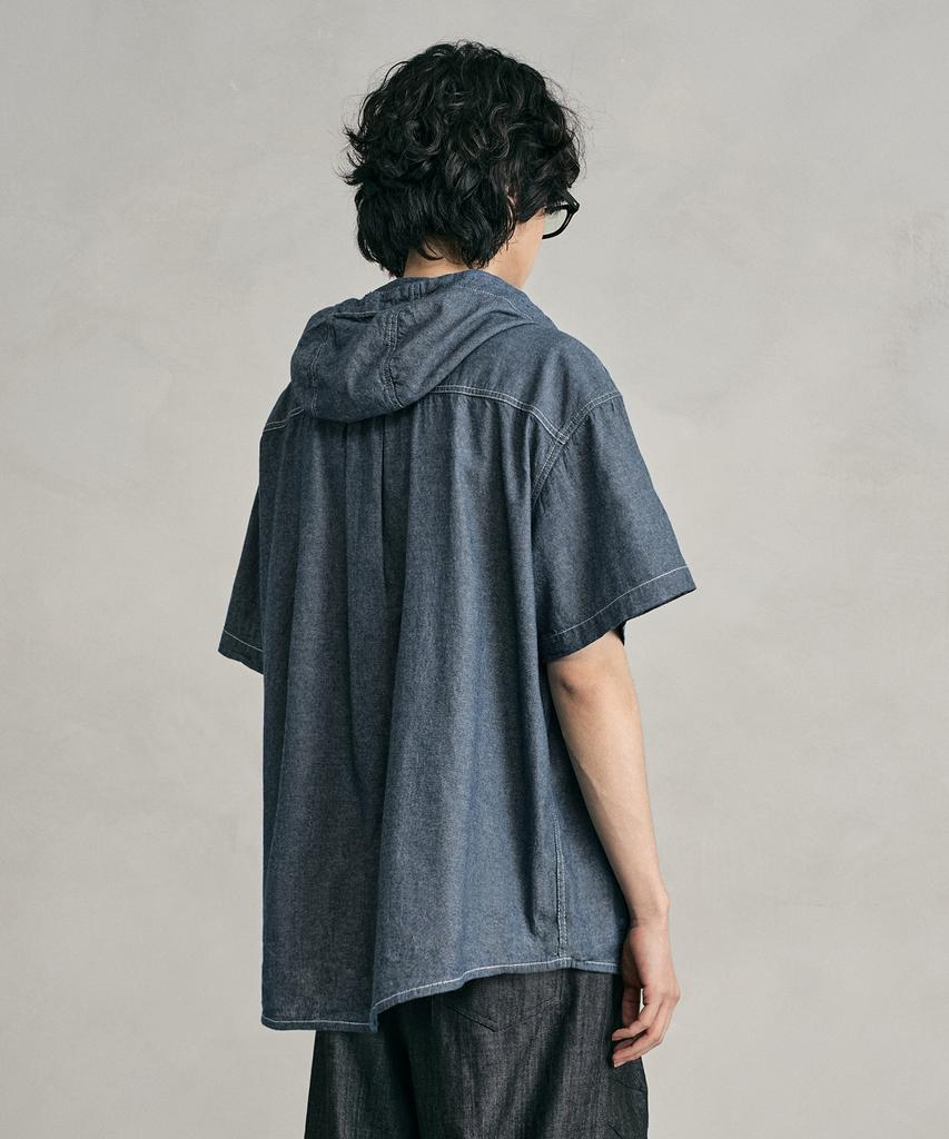 DECET Chambray Over Hood Short Shirt Dcsh013Blue