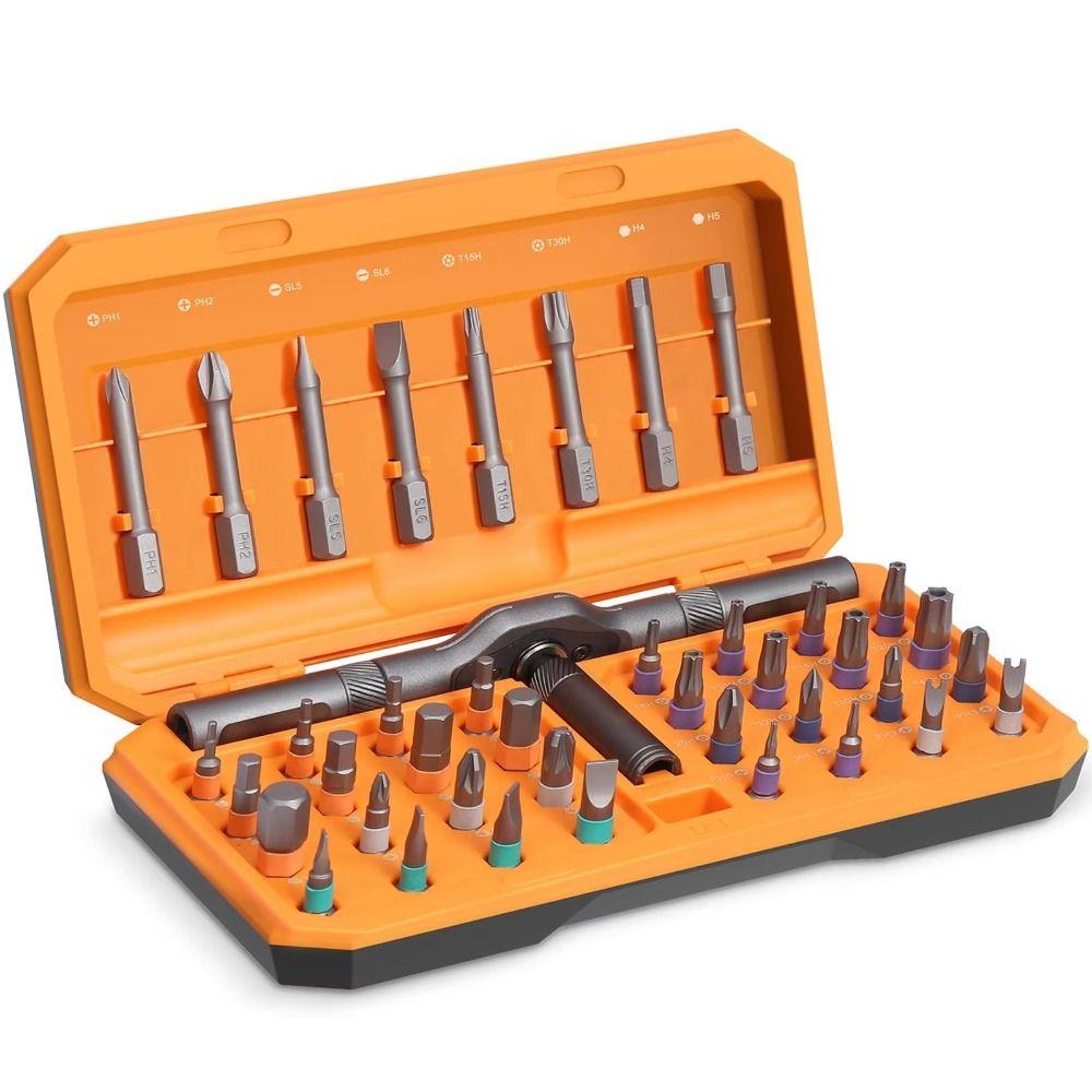 42 in 1 Ratchet Screwdriver Set with 40 Magnetic Drill Bits Ratchet Wrench Quick Wrench Set