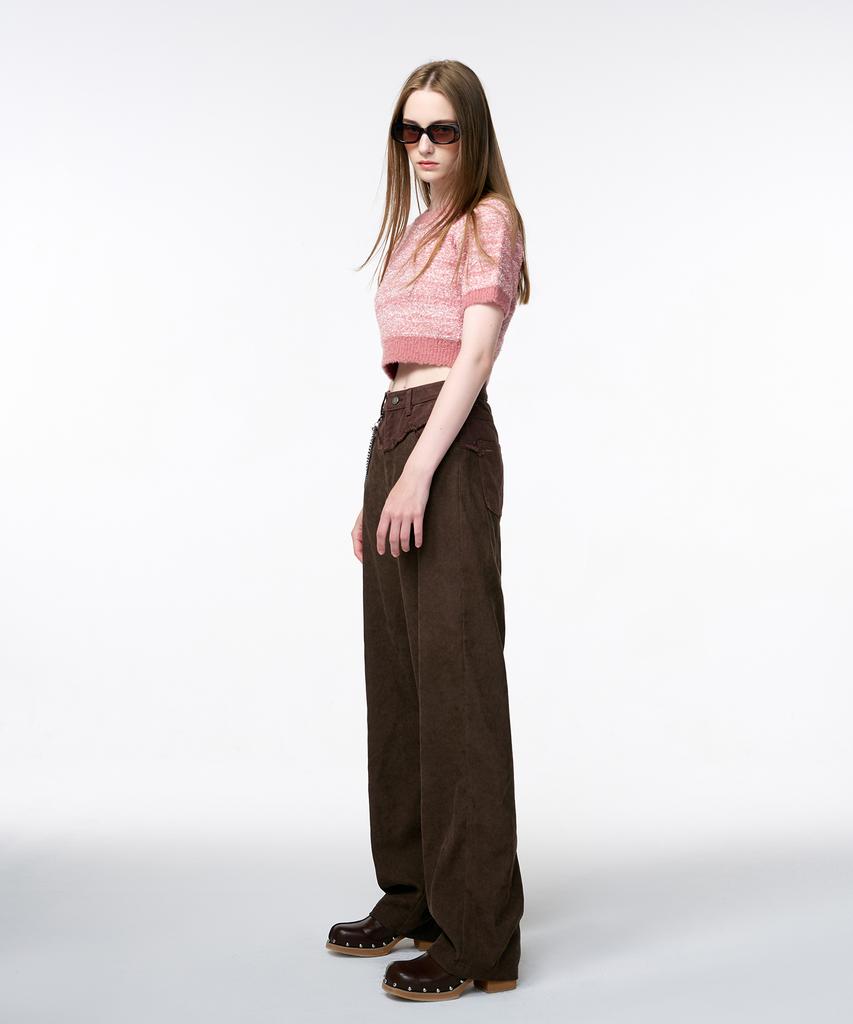 ETMON Corduroy Mix Pants Brown