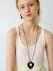 Love Me Monster Big Love Long Leather Necklace (L261Mnk170)