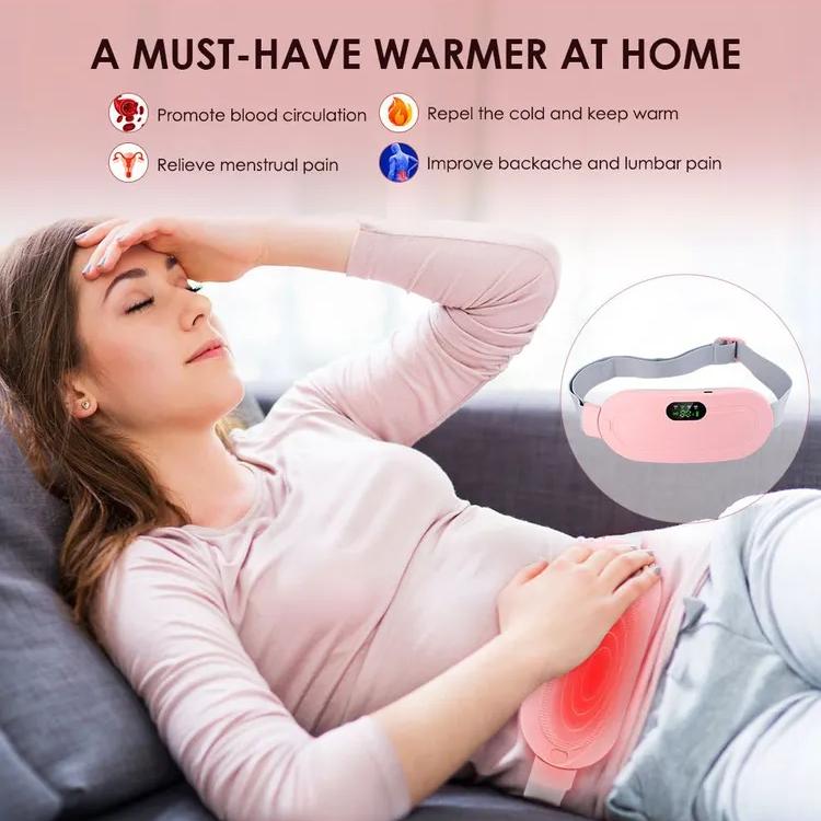 Electric reusable heating pad massager for menstrual pain in the lower back, belt for abdominal pain, menstruation and colic