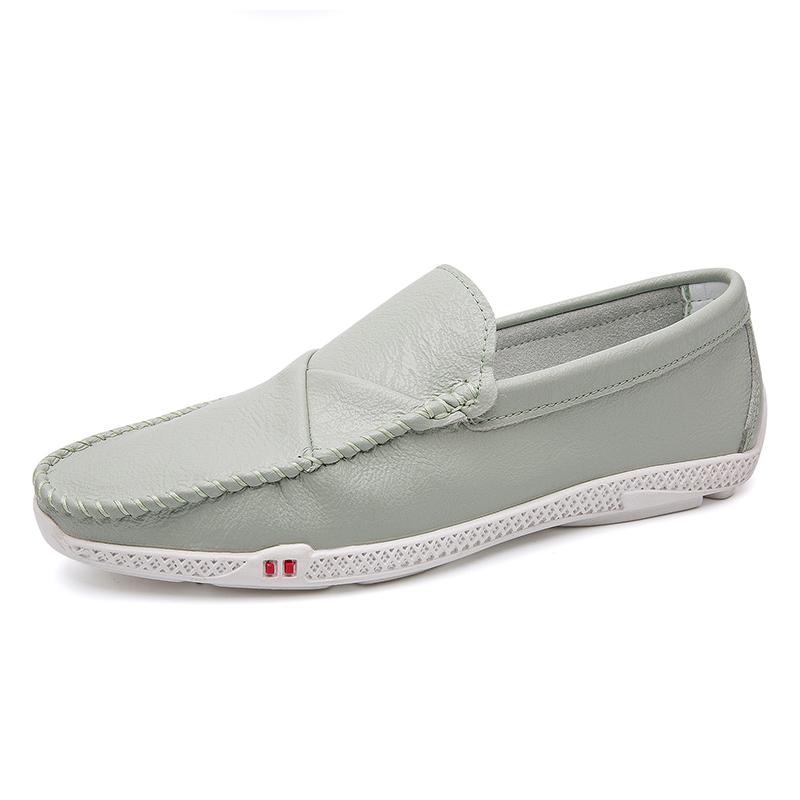 Leather Men Shoes Luxury Designer 2026 Casual Slip On Flats Penny Loafers Men Moccasins White Male Driving Shoes Chaussure Homme