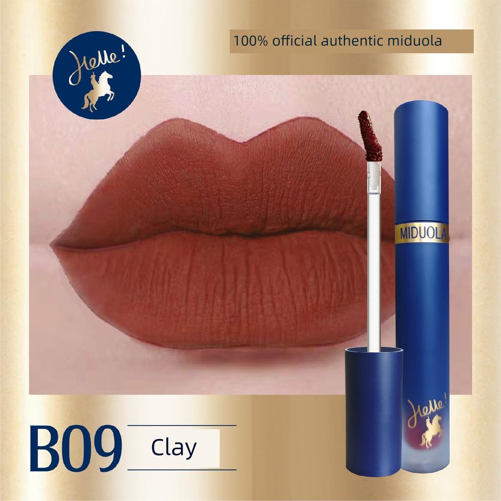 Miduola Velvet-Feel Silk Mist Waterproof Non-Stick Lip Gloss Matte European and American High-End Retro Lipstick That Enhances Complexion