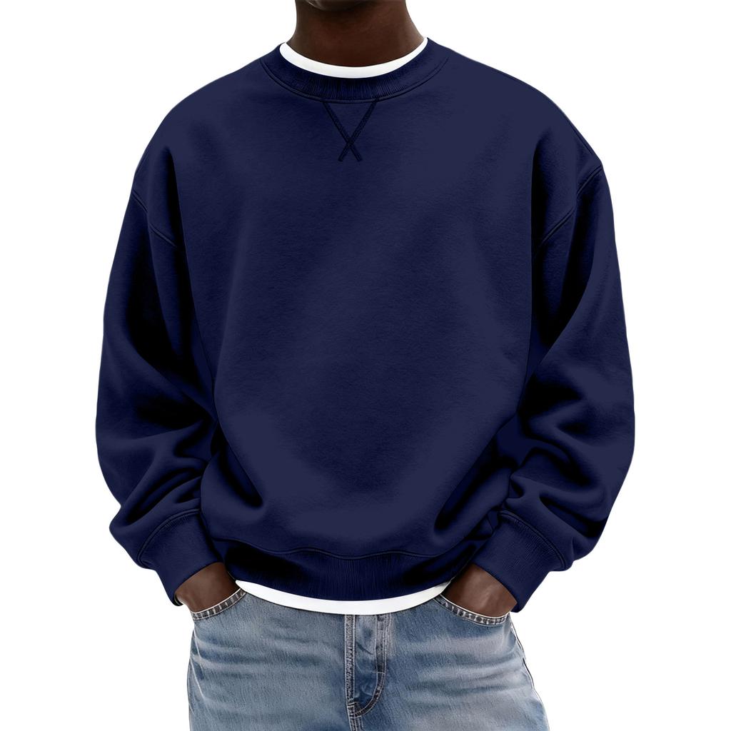 Men's Casual Sports Hoodie Round Neck Long Sleeve Top