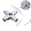 Round Tube Connector Assembly Cross Shape 5 Way Fittings Joint Fixing Part for Industry Home