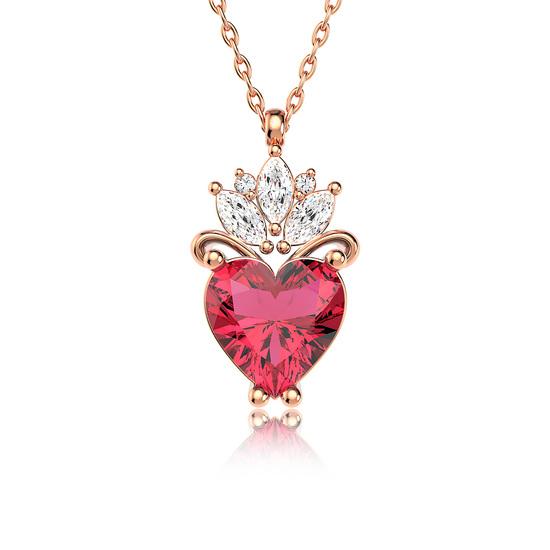 

Серебряное колье «Корона моего сердца» из розового серебра