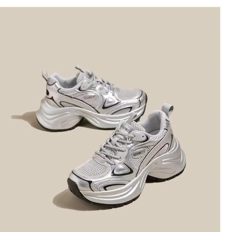 

Обувь для женщин 2024 года, горячая распродажа, женские туфли на вулканизированной подошве со шнуровкой спереди, модные, сочетающиеся по цвету, новые, круглые, дышащие кроссовки 35