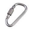 Aluminum Alloy Safety Buckle Keychain With Lock D-shape Carabiner Camping Hiking Hook