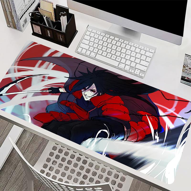 Mousepad Laptop Mouse Pad Office Accessories PC Keyboard Pad Rubber Cup Mat Naruto Madara Uchiha Soft Mouse Mat Large Desk Mat