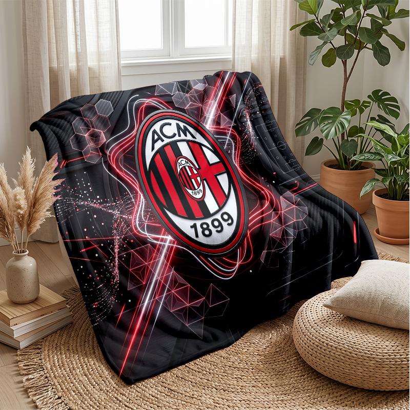 AC Milan Theme blanket Soft Flannel Blanket Plush Throw Blanket Cozy Sofa Bed Blanket for Home Decor