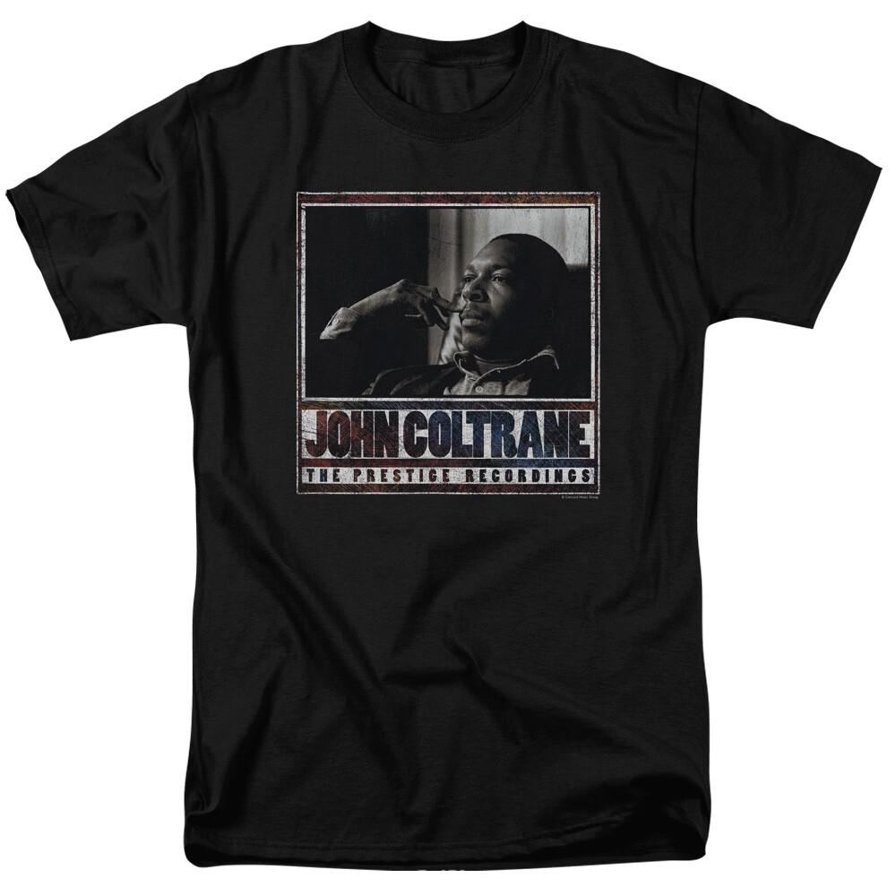 John Coltrane Prestige Recordings T Shirt Licensed Jazz Bebop Saxophone Black XL