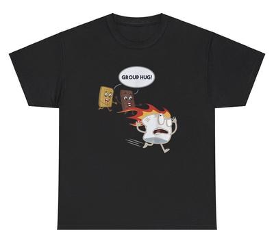 Group Hug Smores Meme T Shirt Funny Marshmellow Lovers Ironic Cursed Humor Tee