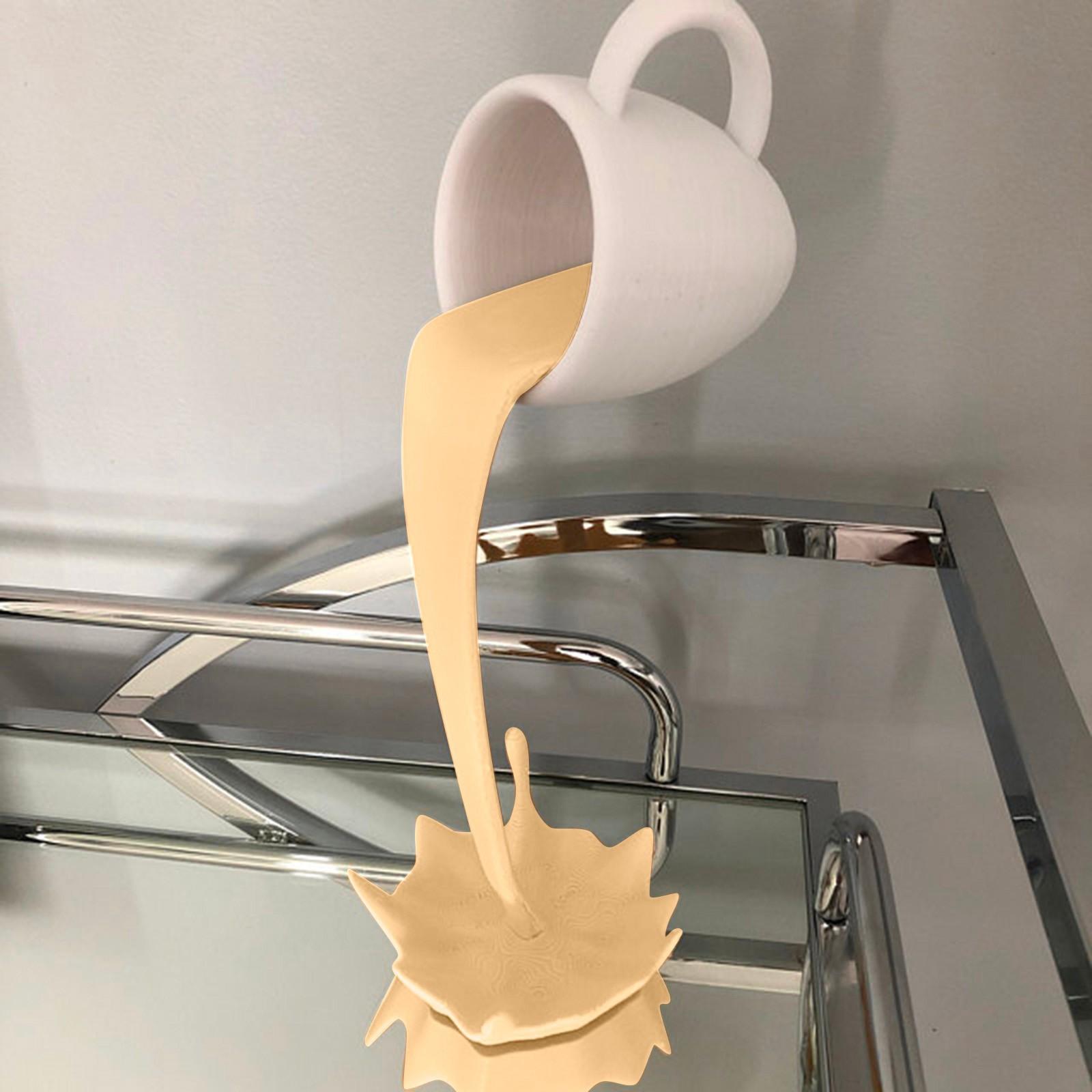 

Плавающая кофейная чашка, кружка, скульптура, декор для кухни, заливка, разлив, украшение бежевый