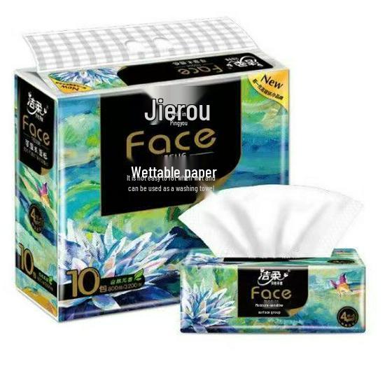 Jie Rou Face Art 4-Ply Unscented Facial Tissue - 80 Sheets, Economical Pack Pack