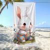 Cartoon Bunny Print Beach Towel Patterned Sunscreen And Windproof Suitable For Swimming Pool Camping Travel Blanket