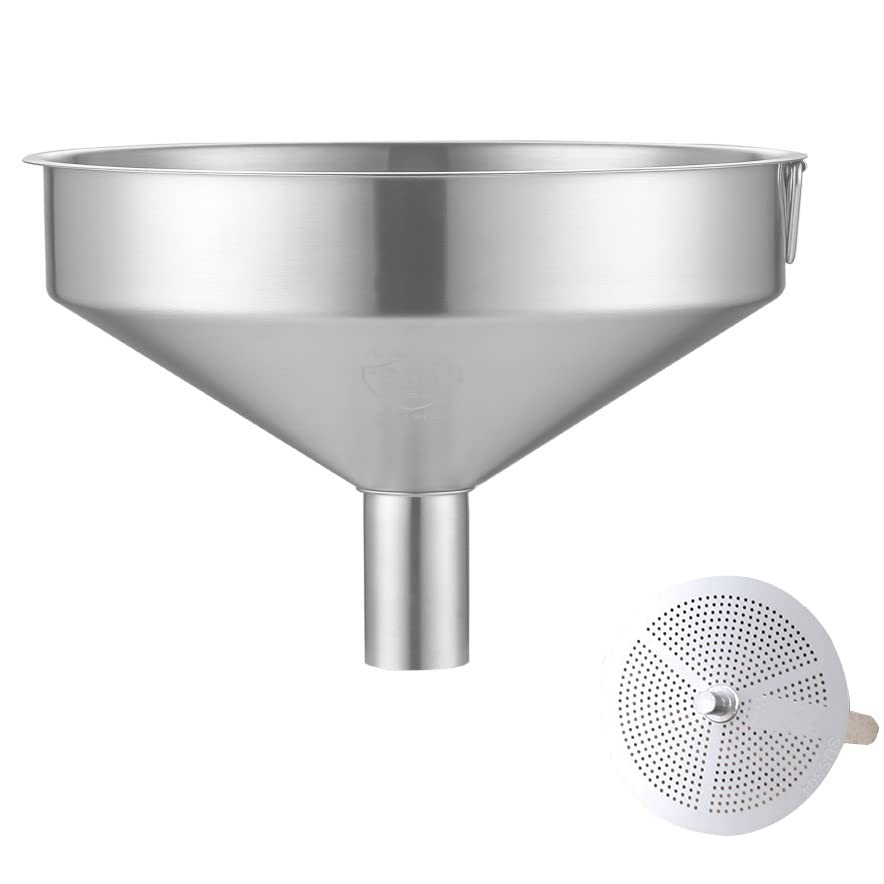 Desirable Commercial-grade 304 Stainless Steel Filtration Set for 18-liter Cans (Funnel)