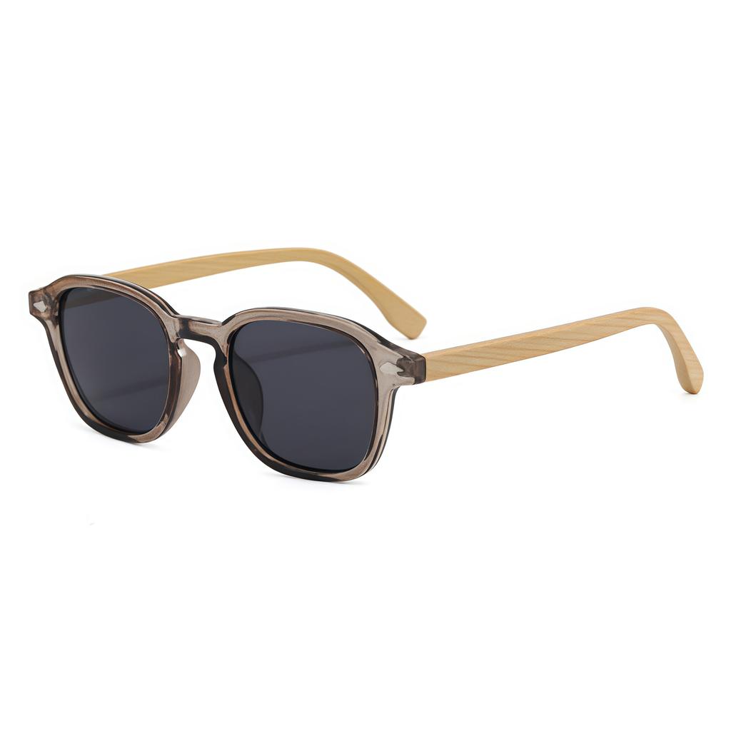Rice nail fashion modern TR90Frame sunglasses, men's bamboo and wood legs, sun protection glasses, UV protection, stylish sunglasses for women