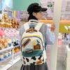 School Bag New Contrasting Color Versatile Backpack Lightweight Large Capacity Student School Bag Cute Ins Wind Shoulder Bag Casual Backpack