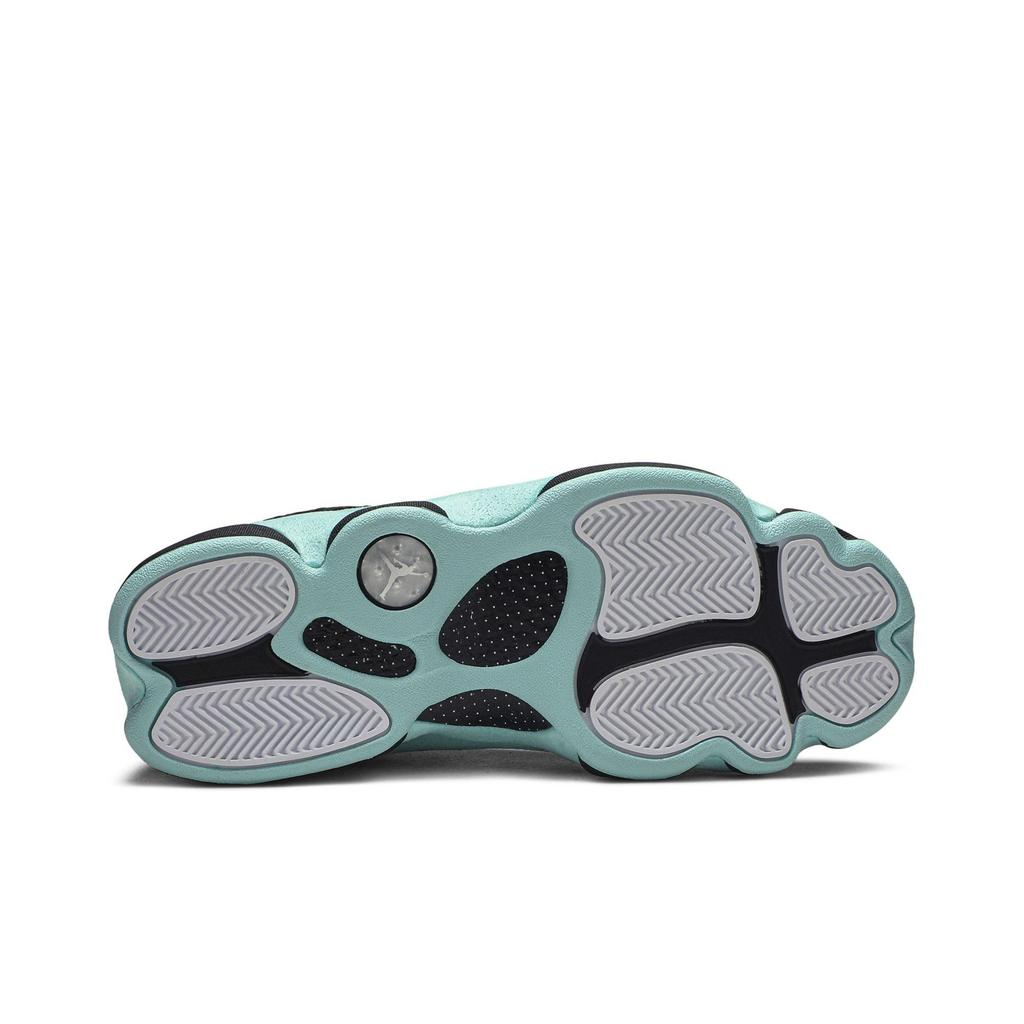 Air Jordan 13 Retro 'Island Green' (Unisex) Black / Island Green / Metallic Silver Vintage Basketball Shoes 414571 030