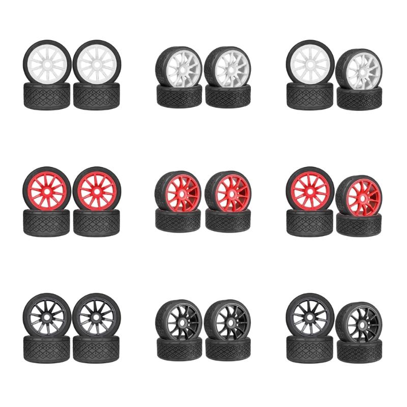 Set of 4 Remote Control Wheel Tires for Crawlers Car Model Rubber Wheel Tires for Remote Control Accessories