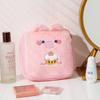 Cute Plush Pig Pen Pouch Large Capacity Korean Style Embroidered Makeup Organizer