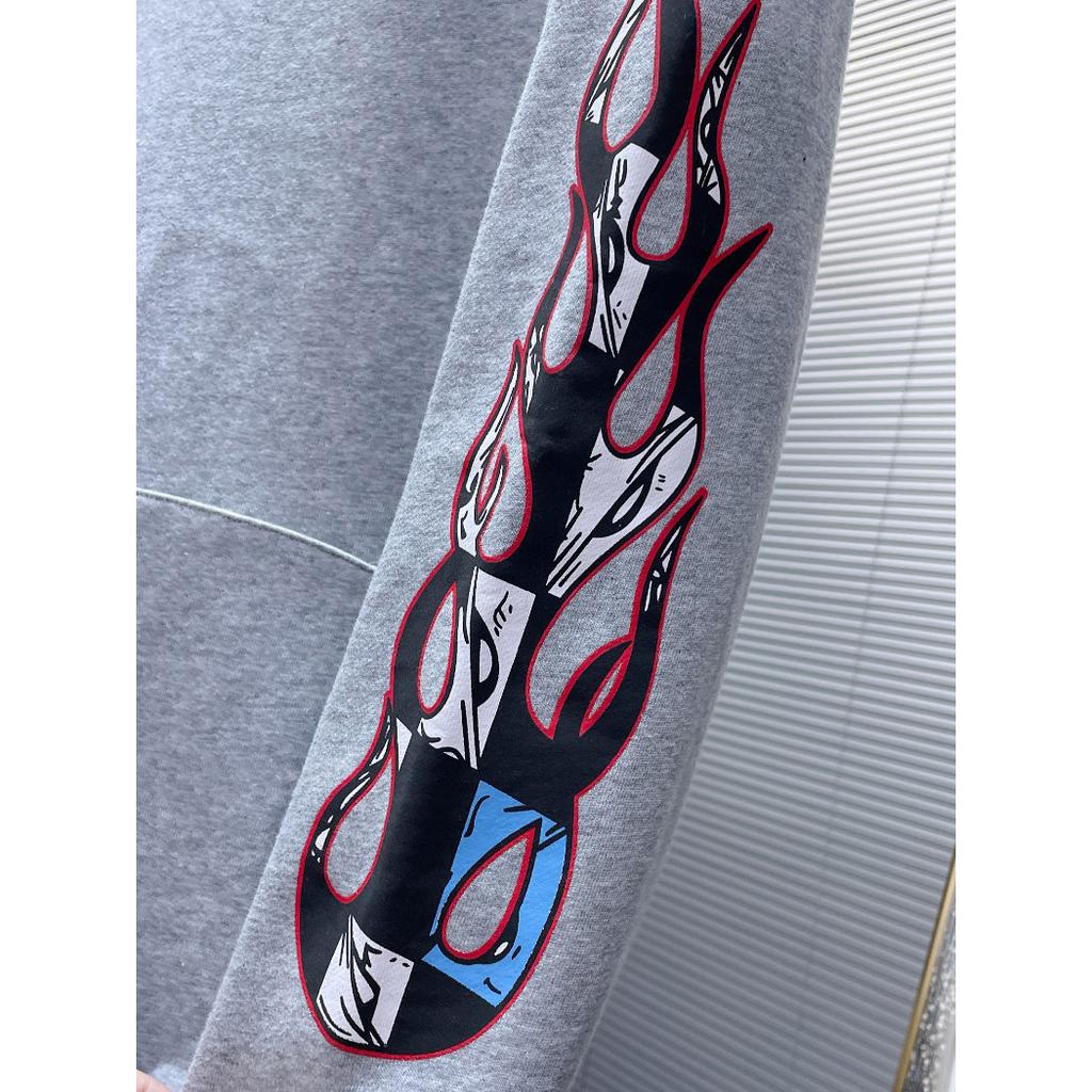 8303 CHROME HEARTS 2025 Ny Vår og Høst Pluss-størrelse Tynn Stil Klassisk Stil Logo Hettegenser for Par