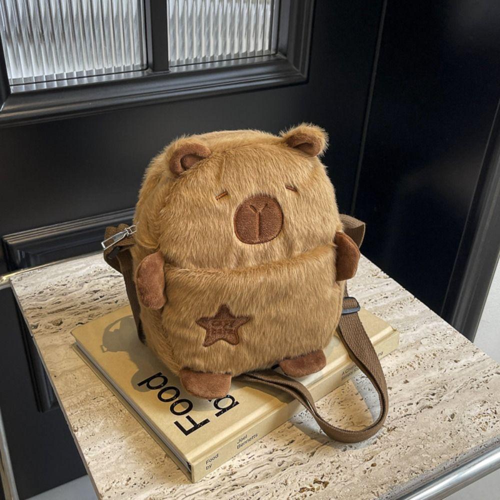 

Милая мультяшная сумка через плечо с изображением животных Capybara Crossbody Bag Милая плюшевая сумка Capybara Outdoor