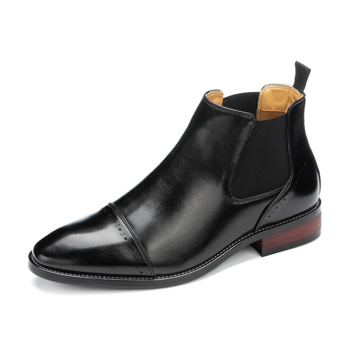 

Fashion Pointed Toe Men Plus Size Chelsea Boots All-match Elastic Band Casual Shoes Simple AnkleWalking Boots Youthful Fashionable Boot 46 чёрный