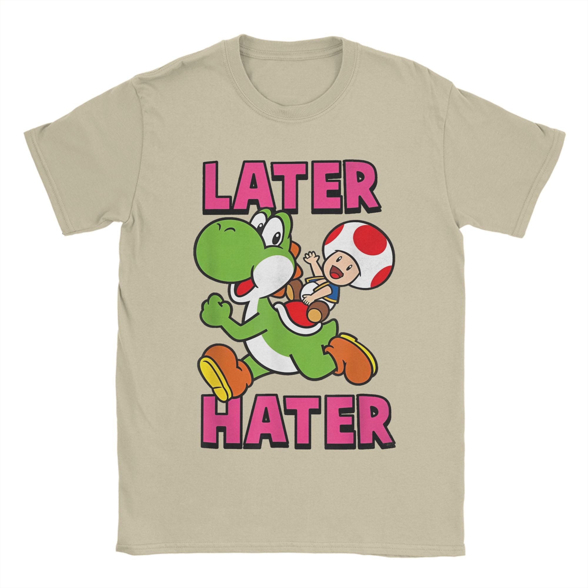 

Miniso Super Mario Yoshi Toad Later Hater T Shirts Men Women Cotton Funny TShirts Round Neck Game Anime Tee Shirt Clothing Gift S