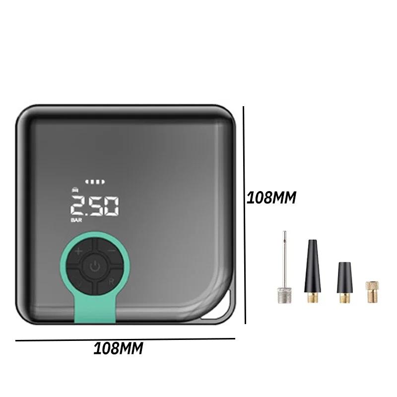 

Автомобильный беспроводной насос для накачивания, портативный, автоматический, высокого давления, для накачивания автомобильных шин, компактный, долговечный чёрный