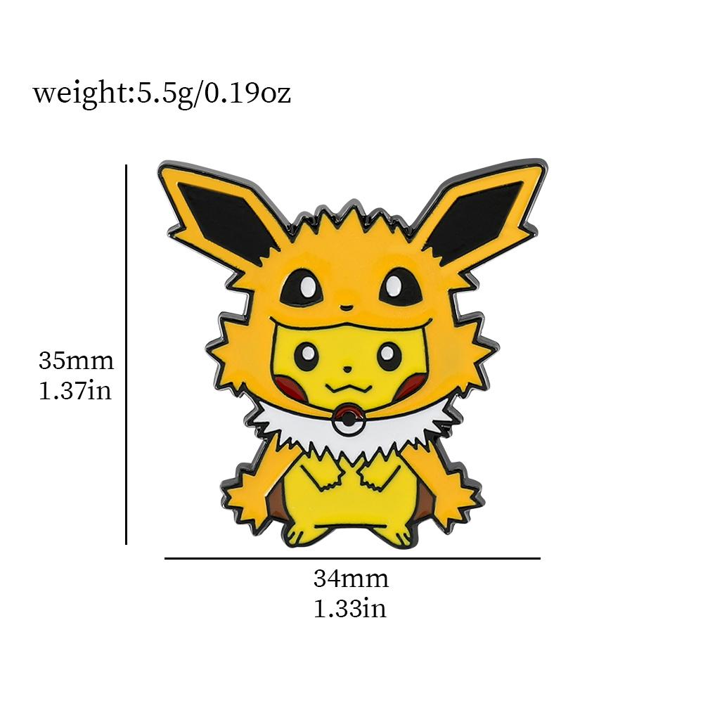 Anime Pokémon Emaille-Anstecker für Rucksäcke Niedliche Pikachu Gengar Glurak Broschen Metall Emaille Abzeichen Pins Pokemon Sammlung Geschenk