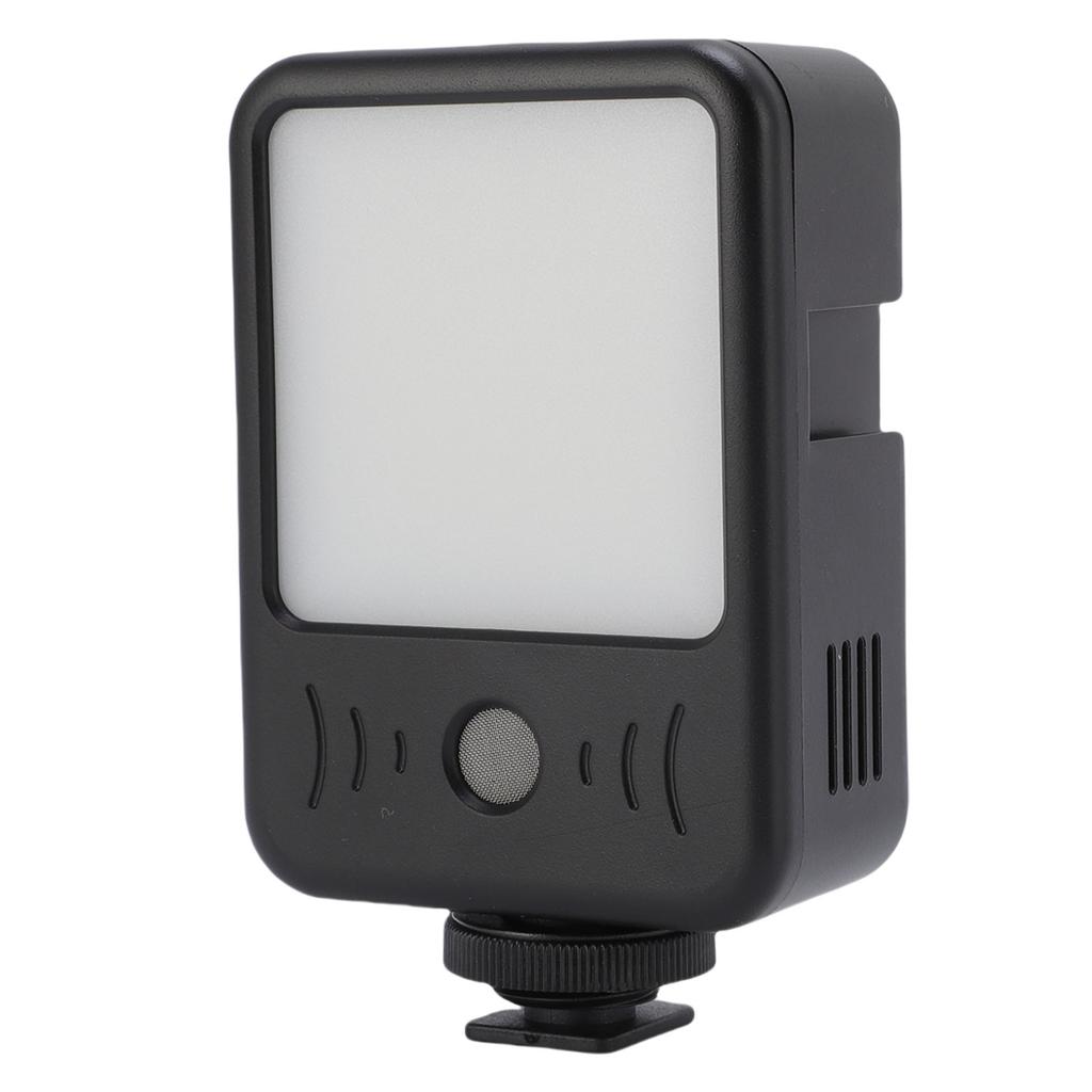 Camera Video Light with Built in Microphone 49 LEDs 6500K Rechargeable Portable Photography Lighting for Vlog Live