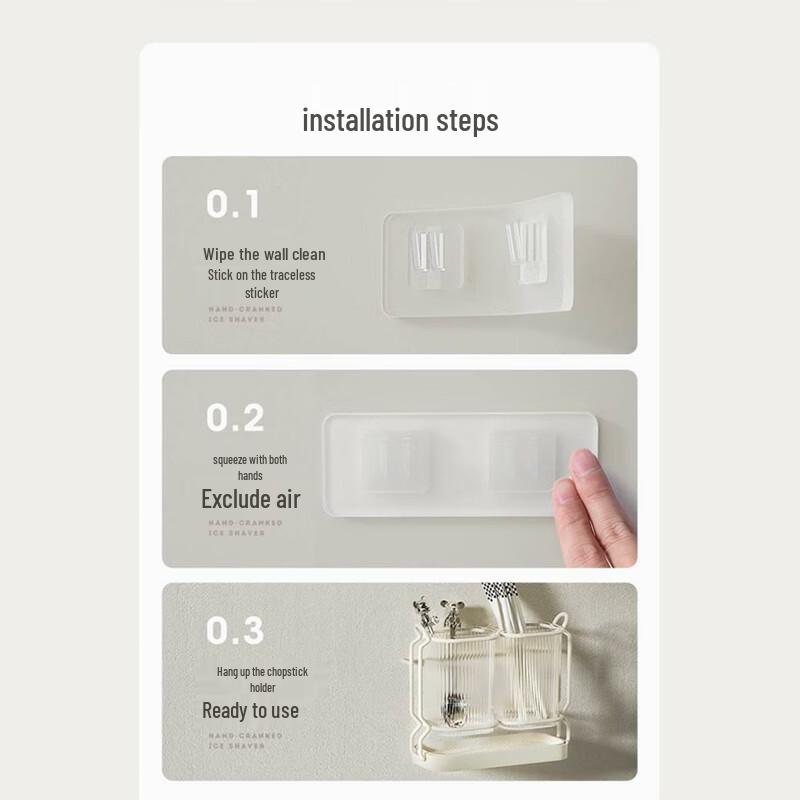 No-Drill Wall/Tabletop Drainable Chopstick Holder